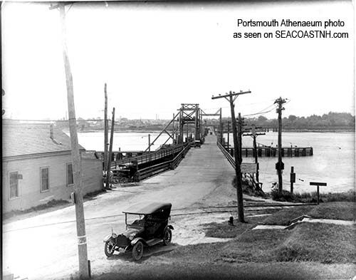 Pile Bridge (built 1822) from Kittery to Portsmouth / Portsmouth athenaeum