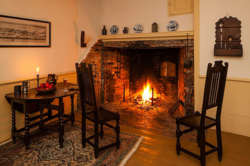 Cooking fireplace in the Keeping Room in South Berwick Maine
