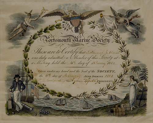 1808 Membership form for Portsmouth Marine SOciety