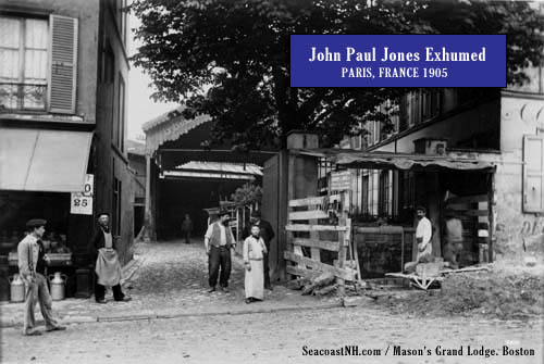 Paris site where body of Paul JOnes was discovered in 1905