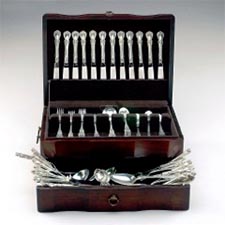 Chest of Towle silver