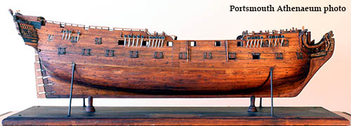 HMS America 1749 model at Portsmouth Atenaeum