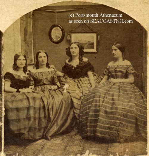 Four girls in Civil War fashions including Lizzie Gerrish (c) Portsmouth athenaeum as seen on SeacoastNH.com