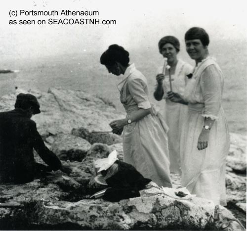 Marshmallow roast on Star Island, Isles of Shoals (c) Portsmouth Atheneum