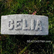 Celia Thaxter grave marker