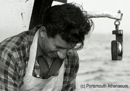 Lobster fisherman Louis Pento in 1953 by Doug Armsden on SeacoastNH.com