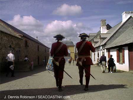 French soldiers inside Fort Louisbourgh / SeacoastNH.com