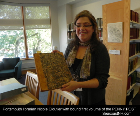 Nicole Cloutier with Penny Post first edition / J. Dennis Robinson