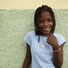 Lucnise St. Fleur at Eben Ezer School in Haiti