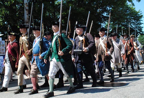 Patriots marching in Exeter, NH on SeacoastNH.com