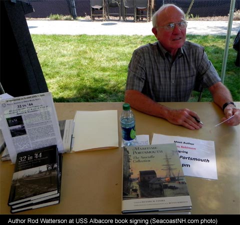 Rod Watterson signing books at USS Albacore ? SeacoastNH.com photo