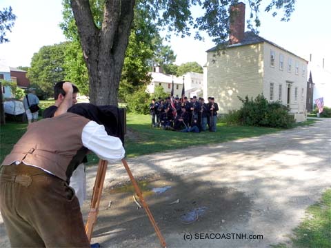 Civil War photographer at work at Strawbery Banke encampment / J. Dennis Robinson photo