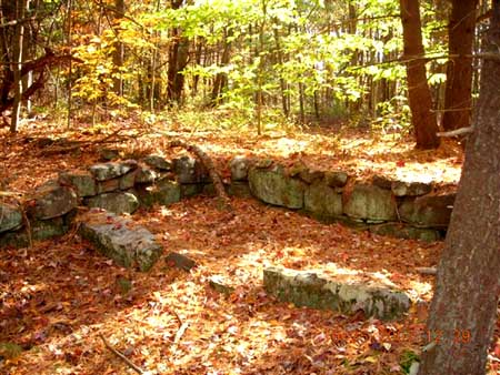 Stone foundation from the Village of Punkintown, Maine