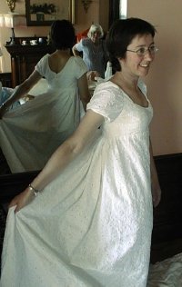 Maryellen Burke and the magic empire dress in 2003