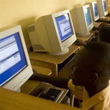 Students in Ghana Computer Classroom