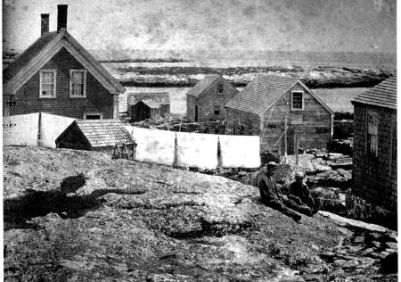 Rare image of Gosport Village around the Civil War era / from Gosport Remembered, Peter Randall Publishing