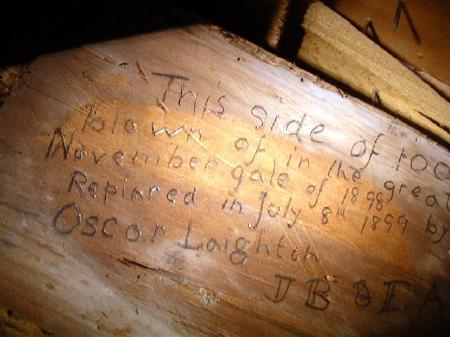 Message in Gosport Chapel attic / SeacoastNH.com