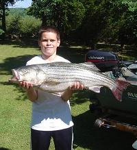 Matt with his striped bass